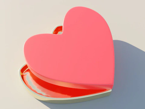Heart Chocolate Box 3D Model