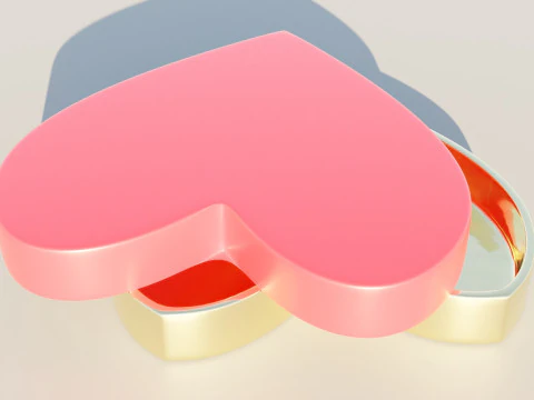 Heart Chocolate Box 3D Model