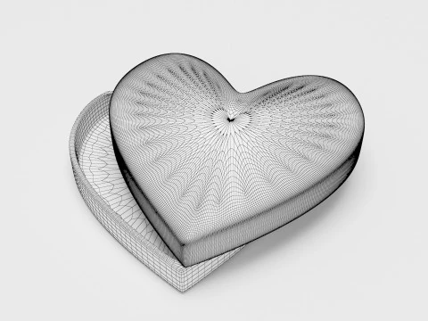 Heart Chocolate Box 3D Model