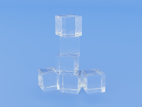 Ice Cubes 3D Model