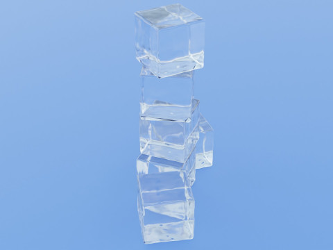 Ice Cubes Model 3D
