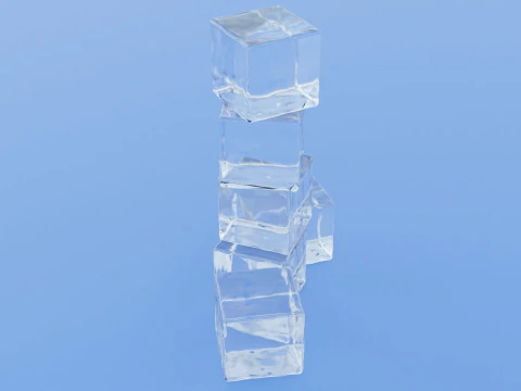 Ice Cubes 3D Model
