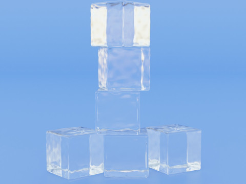 Ice Cubes Model 3D