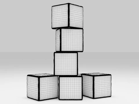 Ice Cubes 3D Model