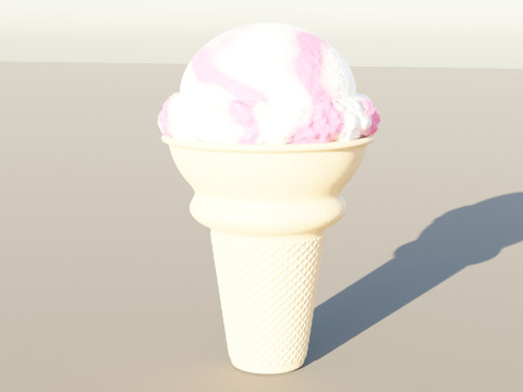 Strawberry Flavored Ice Cream Modelo 3D