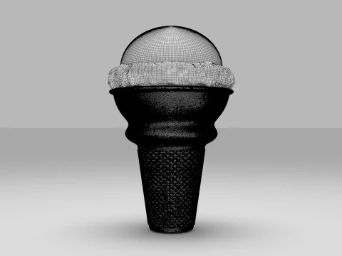 Strawberry Flavored Ice Cream 3D Model