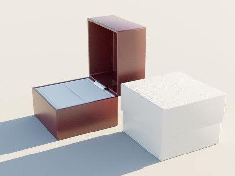 Wedding Square Ring Box 3D Model