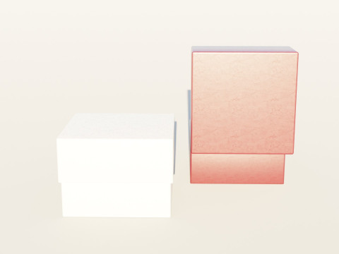 Wedding Square Ring Box 3D Model