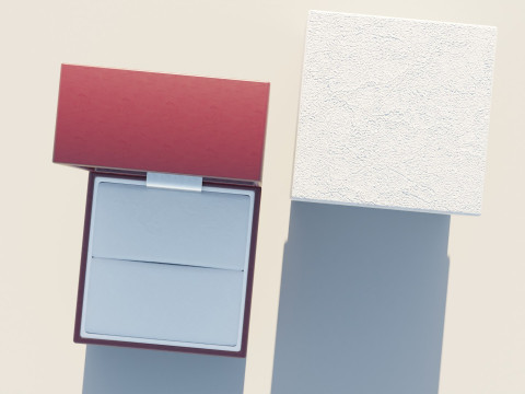 Wedding Square Ring Box 3D Model