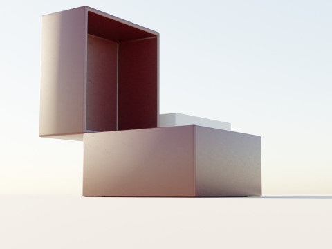 Wedding Square Ring Box 3D Model