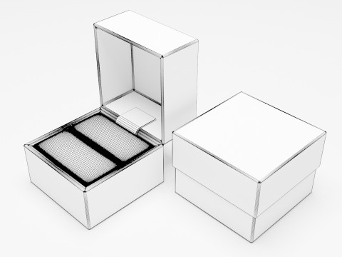 Wedding Square Ring Box 3D Model
