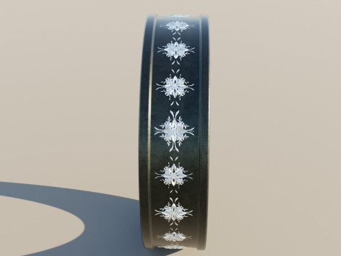 Wedding Ring Titanium 3D Modell
