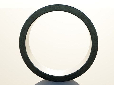 Wedding Ring Titanium 3D Modell