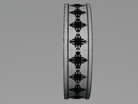 Wedding Ring Titanium 3D Modell
