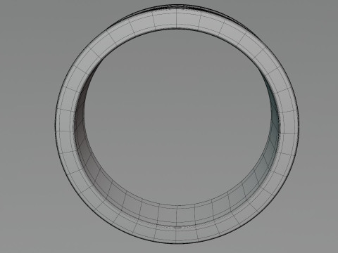 Wedding Ring Titanium 3D Modell
