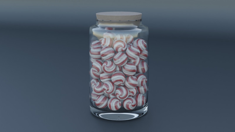 Jar Of Candy 3Dモデル .c4d .max .obj .3ds .fbx .stl .blend 