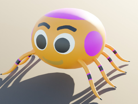 Cartoon Spider Model 3D