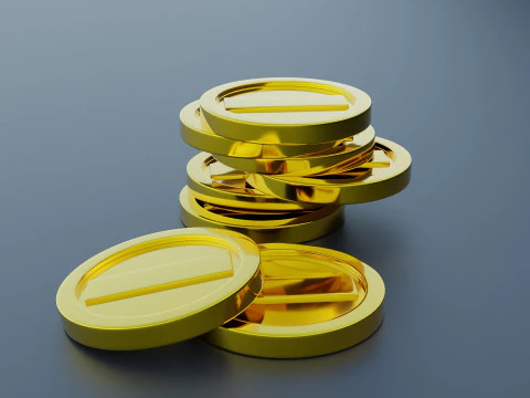 Pile of Gold Coins 3D Model