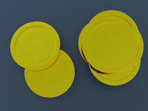 Pile of Gold Coins 3D Model