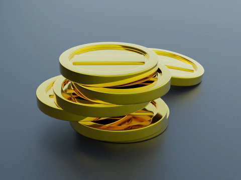 Pile of Gold Coins 3D Model