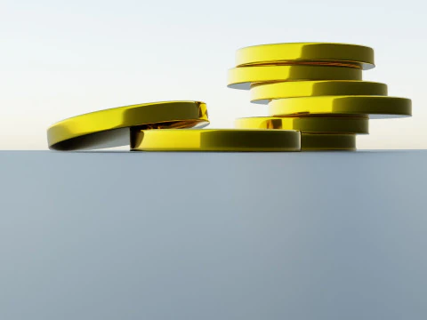 Pile of Gold Coins 3D Model
