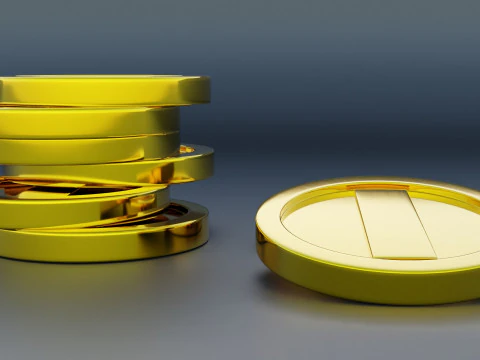 Pile of Gold Coins 3D Model