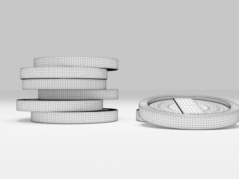 Pile of Gold Coins 3D Model
