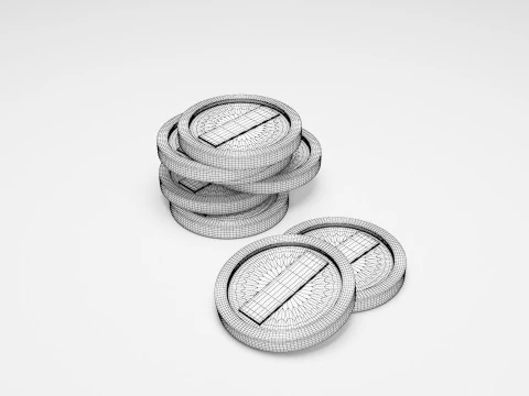 Pile of Gold Coins 3D Model