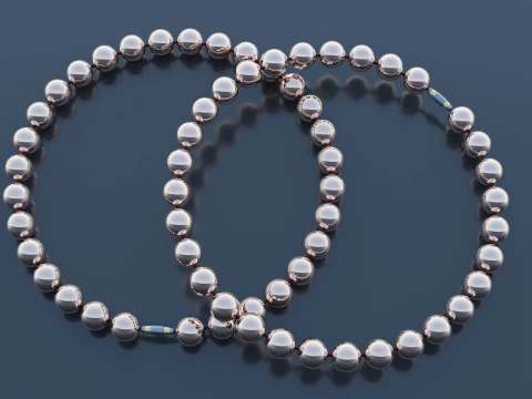 진주 팔찌 3D 모델