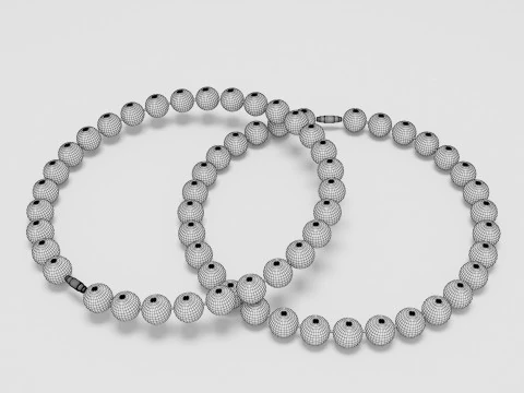 진주 팔찌 3D 모델