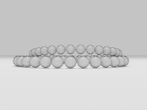 진주 팔찌 3D 모델