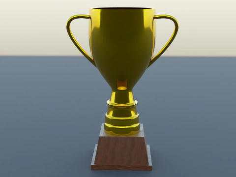 골드 트로피 3D 모델