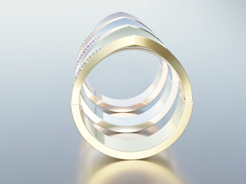 Diamond Gold Ring Modelo 3D
