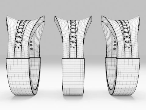 Diamond Gold Ring 3D Model