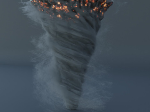 Fire Tornado 3D Model