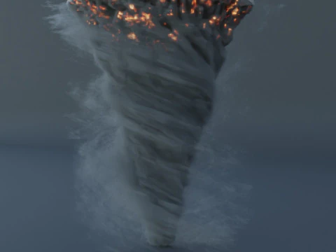 Tornado di fuoco Modello 3D