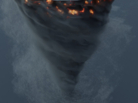 Fire Tornado Model 3D