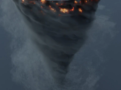 Fire Tornado 3D Model