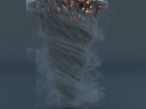 Fire Tornado Model 3D