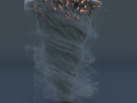 Fire Tornado 3D Model