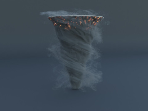 Fire Tornado Model 3D