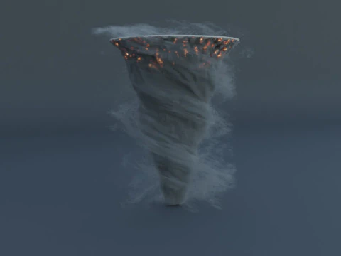 Fire Tornado 3D Model