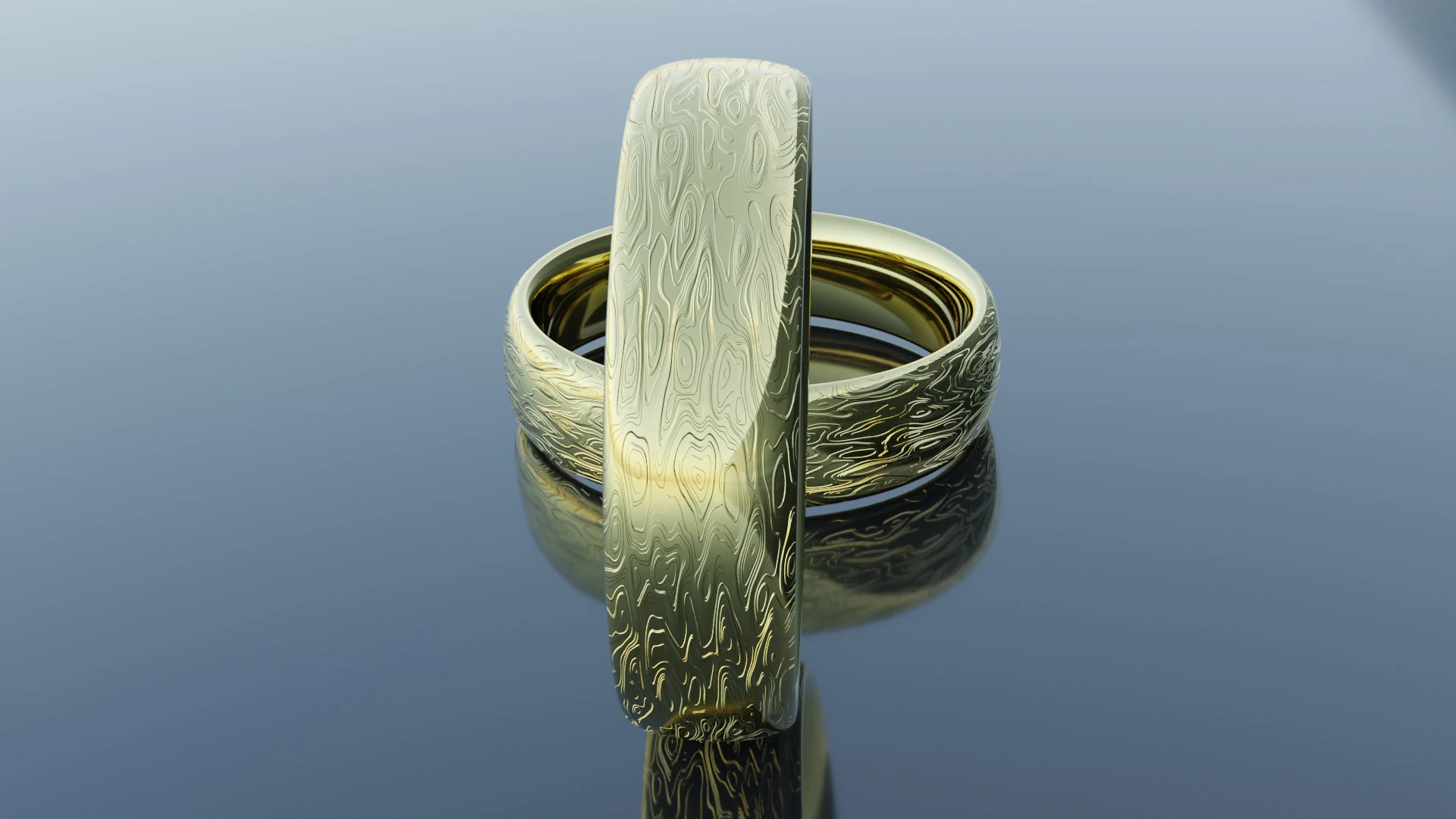 Procedural Texture Wedding Gold Ring 3D Model .c4d .max .obj .3ds .fbx .stl .blend 