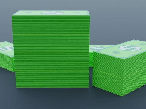 Money Cash Game Assets 3D Model