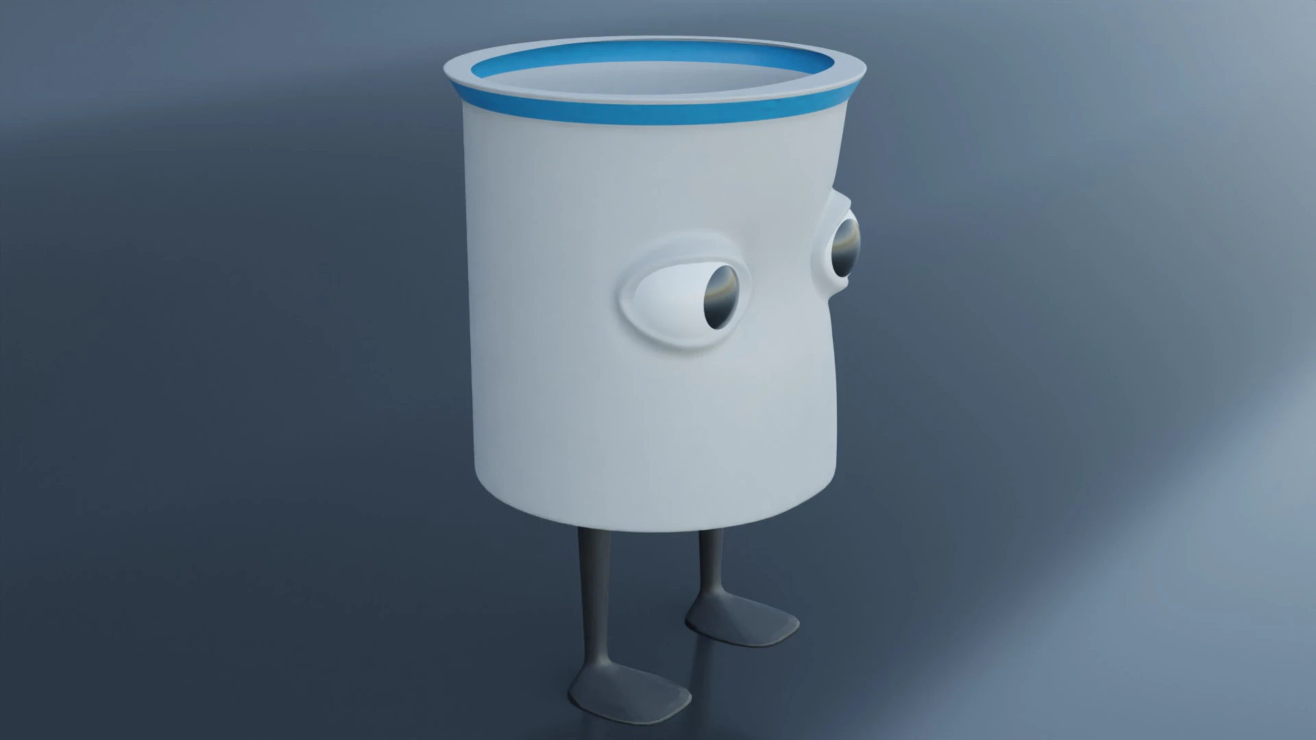 Cartoon Glass Cup 3D Model .c4d .max .obj .3ds .fbx .stl .blend