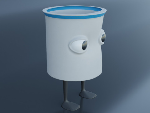 Cartoon Glass Cup Modelo 3D