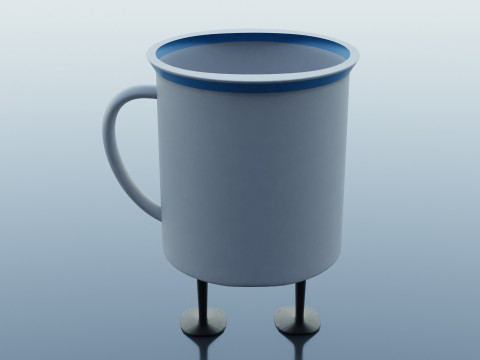 Cartoon Glass Cup Modelo 3D
