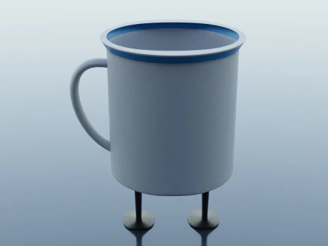 Cartoon Glass Cup 3D Model