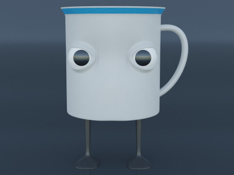 Cartoon Glass Cup Modelo 3D