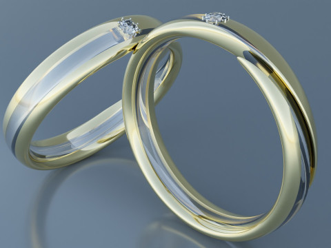 Gold Ring Jewelry 3D मॉडल